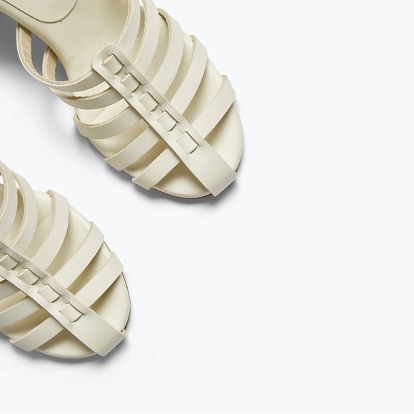 New! Freda Salvador Marisa Fisherman Sandal, Dove White - Picture 5 of 6